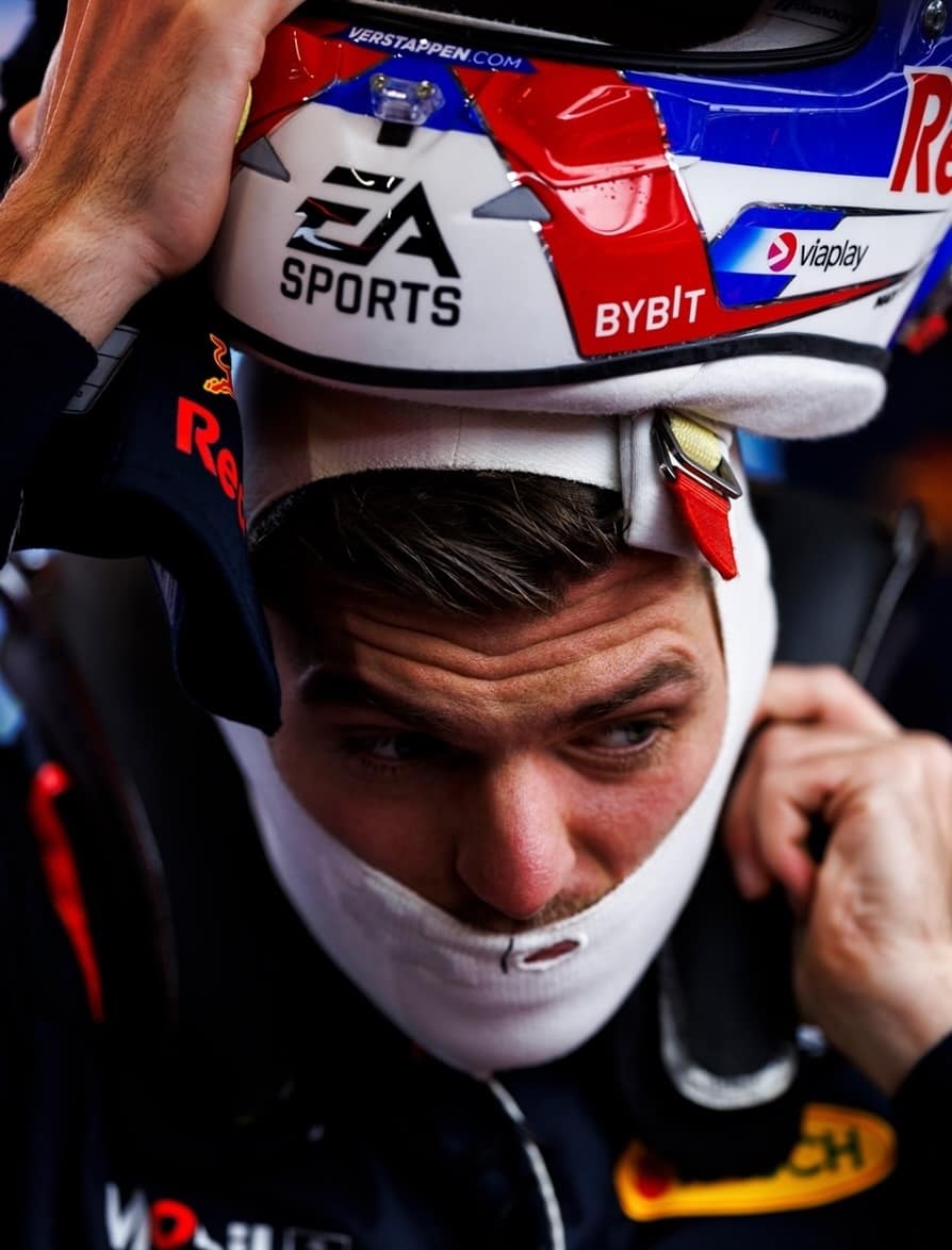 Max Verstappen portrait, studio shot
